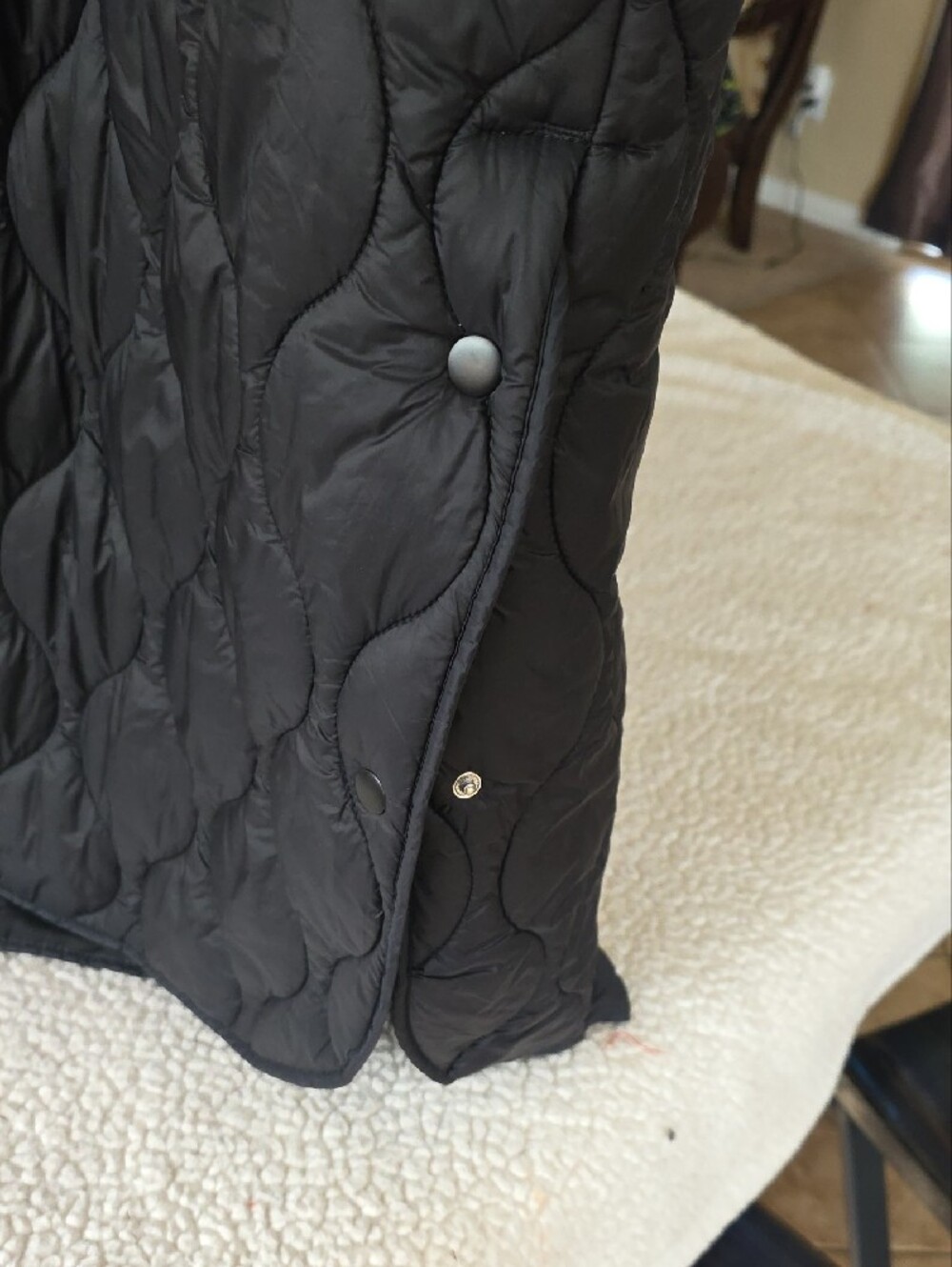 H&M Black Quilted Long Puffer Coat - Picture 3 of 4